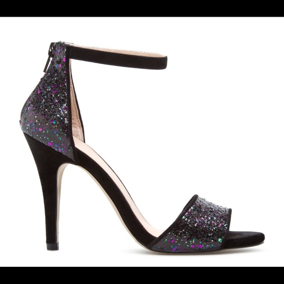 Shoe Dazzle Shoes - Shoe dazzle Ankle Strap Glitter Heels Shayanna